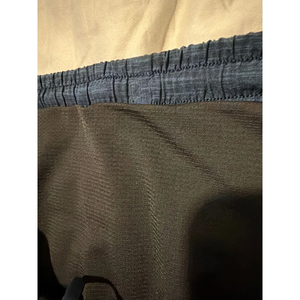 Lululemon Pace Breaker 9 Inch Lined Shorts Mens Large Navy Space Dye LM7AAYST